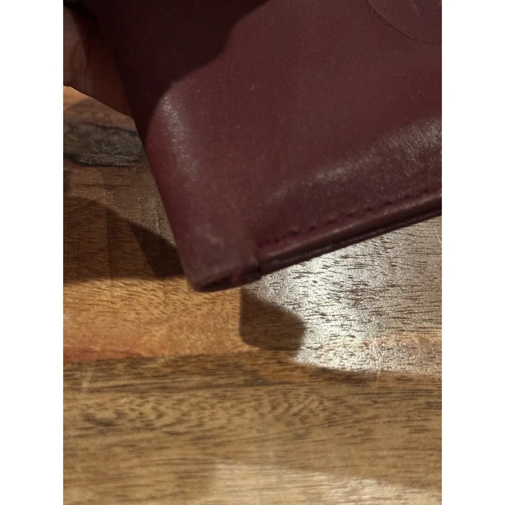 Authentic Cartier Must De Cartier Burgundy Leather‎ Wallet Bifold Vintage France